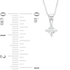 Thumbnail Image 3 of 1/4 CT. Certified Princess-Cut Diamond Solitaire Pendant in 14K White Gold (I/I1)