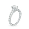 Thumbnail Image 2 of 1-1/2 CT. T.W. Certified Oval Diamond Engagement Ring in 14K White Gold (I/SI2)