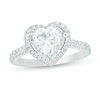 Thumbnail Image 1 of Vera Wang Love Collection 1-1/2 CT. T.W. Certified Heart-Shaped Diamond Frame Engagement Ring in 14K White Gold (I/SI2)