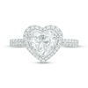 Thumbnail Image 4 of Vera Wang Love Collection 1-1/2 CT. T.W. Certified Heart-Shaped Diamond Frame Engagement Ring in 14K White Gold (I/SI2)