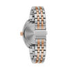 Thumbnail Image 1 of Ladies' Caravelle by Bulova Crystal Two-Tone Watch with Silver-Tone Dial (Model: 45L180)