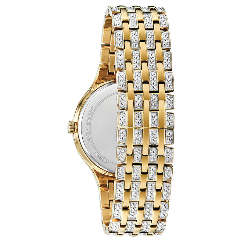 Main Image 2 of Men's Bulova Phantom Crystal Accent Gold-Tone Watch with Gold-Tone Dial (Model: 98A229)