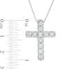 Thumbnail Image 2 of 1/4 CT. T.W. Diamond Cross Pendant in 10K White Gold