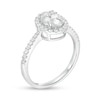 Thumbnail Image 2 of 3/4 CT. T.W. Oval Multi-Diamond Frame Ring in 10K White Gold