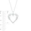 Thumbnail Image 1 of 1 CT. T.W. Diamond Heart Pendant in 10K White Gold