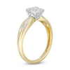 Thumbnail Image 1 of 1/4 CT. T.W. Cushion Multi-Diamond Promise Ring in 10K Two-Tone Gold