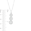 Thumbnail Image 2 of 1/2 CT. T.W. Multi-Diamond Frame Trio Drop Pendant in 10K White Gold