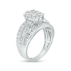 Thumbnail Image 2 of 1-1/2 CT. T.W. Composite Oval Diamond Multi-Row Engagement Ring in 10K White Gold