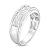 Thumbnail Image 3 of Men's 1/4 CT. T.W. Diamond Square Illusion Wedding Band in 10K White Gold