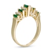 Thumbnail Image 2 of EFFY™ Collection Marquise Emerald and 1/5 CT. T.W. Diamond Five Stone Ring in 14K Gold