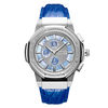 Thumbnail Image 1 of Men's JBW Saxon 1/6 CT. T.W. Diamond Strap Watch with Blue Dial (Model: JB-6101L-10B)