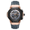 Thumbnail Image 1 of Men's JBW Saxon 1/6 CT. T.W. Diamond 18K Rose Gold Plate Strap Watch with Black Dial (JB-6101L-10C)