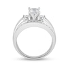 Thumbnail Image 3 of 1 CT. T.W. Princess-Cut Diamond Double Row Engagement Ring in 14K White Gold