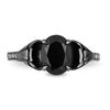 Thumbnail Image 4 of Enchanted Disney Villains Jafar Oval Onyx and 1/15 CT. T.W. Diamond Snake Ring in Sterling Silver with Black Rhodium