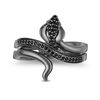 Thumbnail Image 4 of Enchanted Disney Villains Jafar 1/5 CT. T.W. Black Diamond Snake Ring in Sterling Silver with Black Rhodium - Size 7