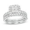 Thumbnail Image 0 of 2 CT. T.W. Quad Princess-Cut Diamond Frame Bridal Set in 14K White Gold