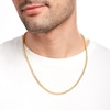 Thumbnail Image 2 of Made in Italy Men's 4.3mm Diamond-Cut Franco Chain Necklace in Hollow 14K Gold - 24&quot;