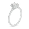 Thumbnail Image 2 of 3/8 CT. T.W. Princess-Cut Quad Diamond Frame Engagement Ring in 10K White Gold