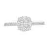 Thumbnail Image 3 of 3/8 CT. T.W. Princess-Cut Quad Diamond Frame Engagement Ring in 10K White Gold