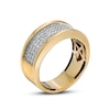 Thumbnail Image 2 of Men's 3/4 CT. T.W. Diamond Multi-Row Band in 10K Gold