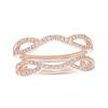 Thumbnail Image 1 of 1/4 CT. T.W. Diamond Twist Contour Solitaire Enhancer in 14K Rose Gold