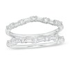 Thumbnail Image 1 of 1/2 CT. T.W. Baguette and Round Diamond Contour Solitaire Enhancer in 14K White Gold