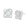 Thumbnail Image 1 of Diamond Accent Orbit Love Knot Stud Earrings in Sterling Silver