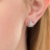 Thumbnail Image 2 of Diamond Accent Orbit Love Knot Stud Earrings in Sterling Silver