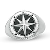 Thumbnail Image 0 of EFFY™ Collection Men's 12.0mm Onyx Compass Rope Frame Ring in Sterling Silver