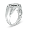 Thumbnail Image 1 of EFFY™ Collection Men's 12.0mm Onyx Compass Rope Frame Ring in Sterling Silver