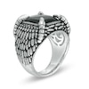 Thumbnail Image 1 of EFFY™ Collection Men's Onyx Eagle Talon and Feathers Ring in Sterling Silver