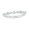 Thumbnail Image 0 of 1/10 CT. T.W. Diamond Alternating Nine Stone Stackable Anniversary Band in 10K White Gold