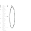 Thumbnail Image 2 of 50.0mm Diamond-Cut Hoop Earrings in 10K White Gold