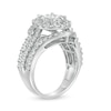 Thumbnail Image 3 of 2 CT. T.W. Composite Diamond Bypass Multi-Row Split Shank Engagement Ring in 10K White Gold