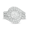 Thumbnail Image 4 of 2 CT. T.W. Composite Diamond Bypass Multi-Row Split Shank Engagement Ring in 10K White Gold