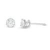 Thumbnail Image 1 of Zales Private Collection 5/8 CT. T.W. Certified Colourless Diamond Solitaire Stud Earrings in 14K White Gold (F/I1)