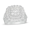 Thumbnail Image 0 of 4 CT. T.W. Diamond Triple Cushion Frame Engagement Ring in 10K White Gold