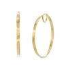 Thumbnail Image 1 of Made in Italy 60.0mm Flat Tube Hoop Earrings in 14K Gold