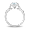 Thumbnail Image 4 of Enchanted Disney Elsa 6.0mm Aquamarine and 1/5 CT. T.W. Diamond Frame Engagement Ring in 14K White Gold