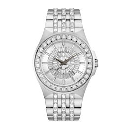 Men's Bulova Phantom Crystal Accent Watch with Silver-Tone Dial (Model: 96A236)