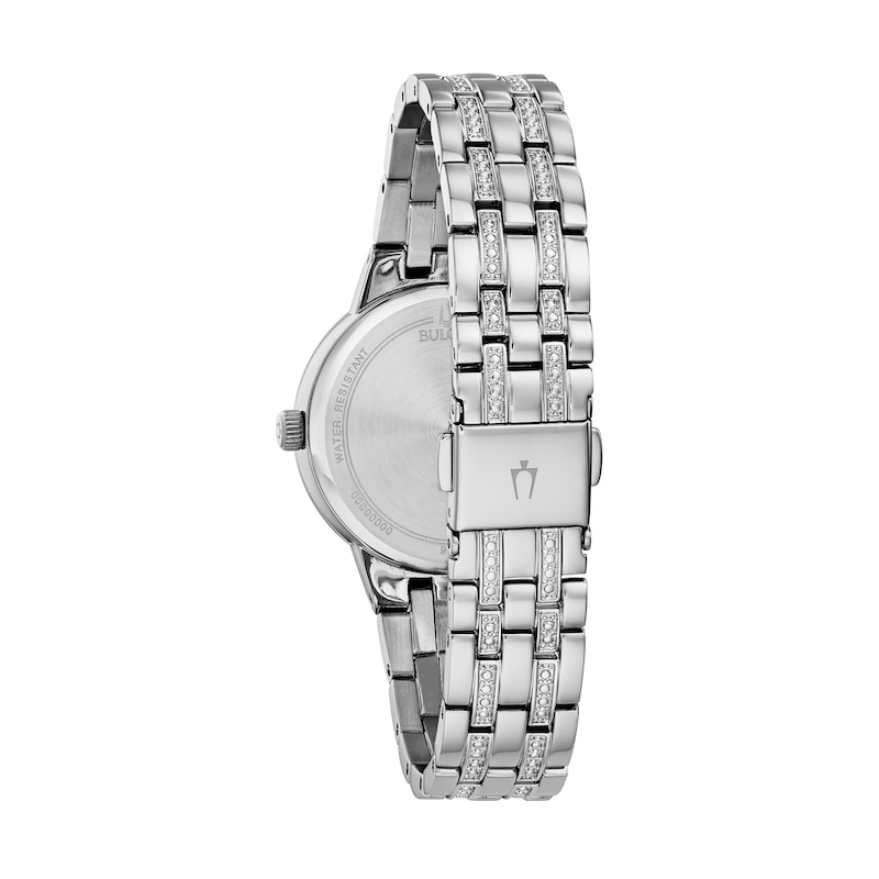 Main Image 3 of Ladies' Bulova Crystal Accent Watch with Blue Dial (Model: 96L276)