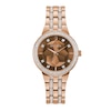 Thumbnail Image 1 of Ladies' Bulova Crystal Accent Rose-Tone Watch with Brown Dial (Model: 98L266)