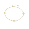 Thumbnail Image 0 of Textured Starfish Station Adjustable Anklet in 10K Gold - 10"