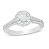 Thumbnail Image 0 of Vera Wang Love Collection 1/2 CT. T.W. Diamond Frame Vintage-Style Engagement Ring in 14K White Gold