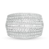 Thumbnail Image 3 of 1 CT. T.W. Diamond Multi-Row Vintage-Style Anniversary Ring in 10K White Gold