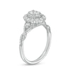 Thumbnail Image 3 of 1 CT. T.W. Oval Diamond Scallop Frame Twist Shank Engagement Ring in 14K White Gold