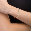 Thumbnail Image 2 of Textured Basket Weave Link Bracelet in 14K Gold - 7.25&quot;