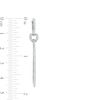 Thumbnail Image 3 of 1/2 CT. T.W. Diamond Geometric Drop Earrings in 10K White Gold