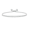 Thumbnail Image 1 of Marilyn Monroe™ Collection 1/2 CT. T.W. Journey Diamond Bolo Bracelet in 10K White Gold - 9.5&quot;