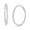 Thumbnail Image 1 of Marilyn Monroe™ Collection 3 CT. T.W. Journey Diamond Inside-Out Hoop Earrings in 10K White Gold